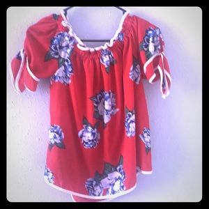 Iris floral blouse
